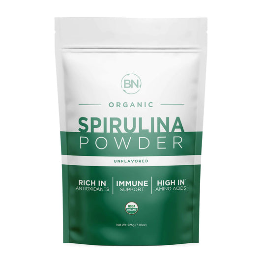 BNLABS Natural Spirulina Powder - 70% Protein Organic 225g